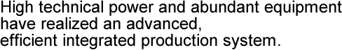 High technical power and abundant equipment 