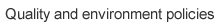 Quality and environment policies