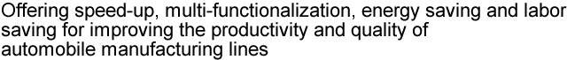 Offering speed-up, multi-functionalization, energy saving and labor saving